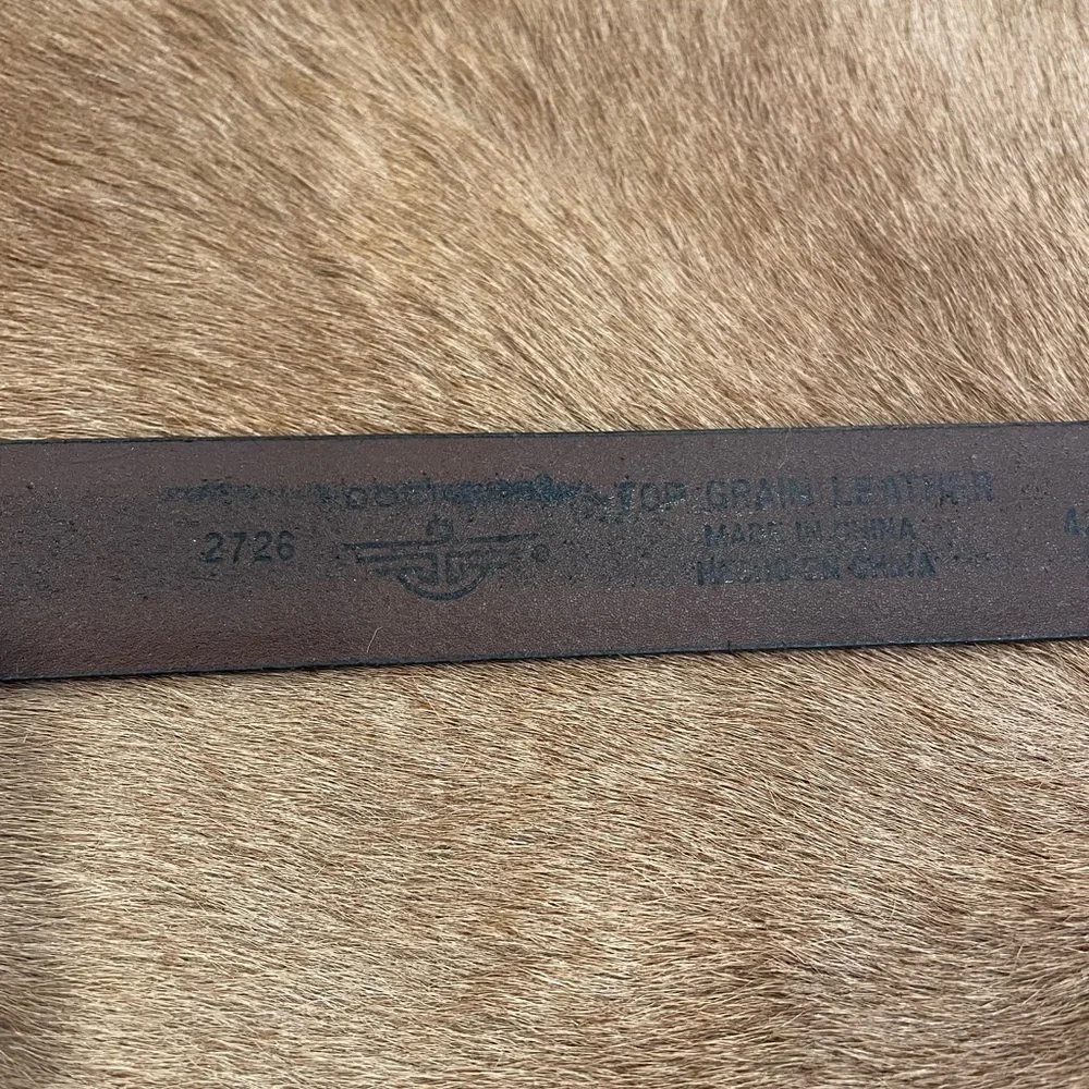 Dockers Mens Leather Dress Belt Single Prong Buckle 42 Brown